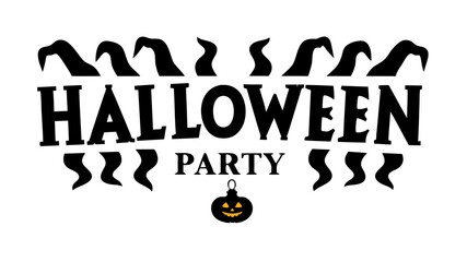 Halloween Party Typography Lettering