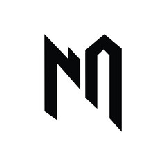 NA monogram logo design letter text name symbol monochrome logotype alphabet character simple logo