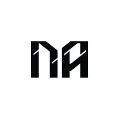 NA monogram logo design letter text name symbol monochrome logotype alphabet character simple logo