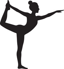 Yoga Pose Human Figure Silhouette Vector