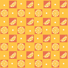 seamless pattern with lemon. Patterns with lemon slices. Background image with citrus fruits lemon and orange. Background image for wallpaper. screensaver, cover, wrapping paper