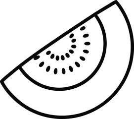 kiwi slice icon vector illustration