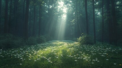 Obraz premium morning in the forest