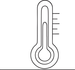 Thermometer Icon One Line Vector