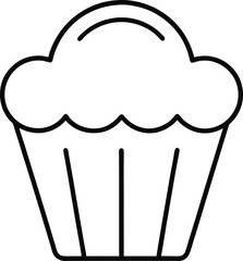 vector illustration of a muffin