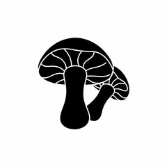 creative details Outline silhouette Mushroom icon Vector Illustration 