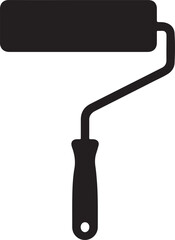 Paint Roller Icon Vector Silhouette