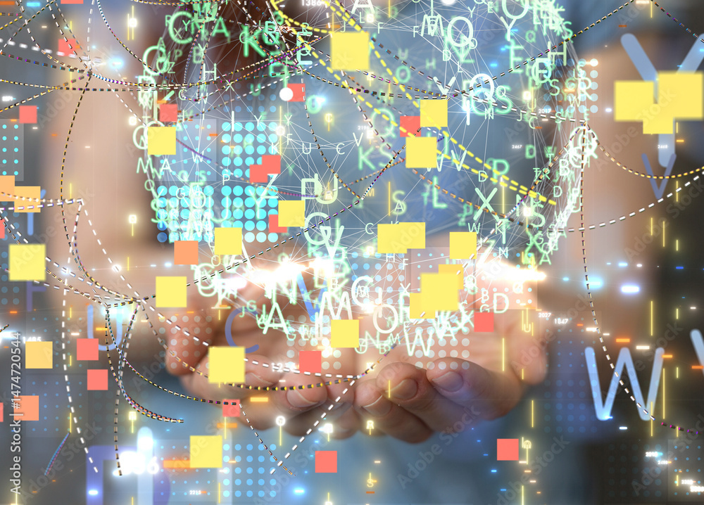 Poster Digital Network and data concept