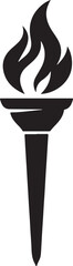 Torch Icon Silhouette Vector Illustration