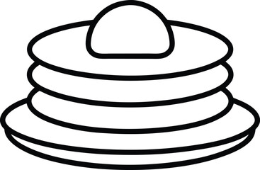 illustration of a pancakes stack