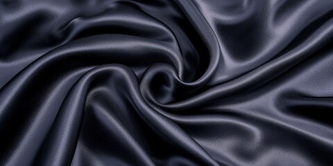 Obraz premium Dark Navy Satin Fabric Texture Close Up