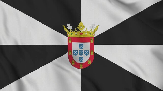 Flag of Ceuta &ndash; 4K Seamless Loop of the Spanish Enclave&rsquo;s Banner