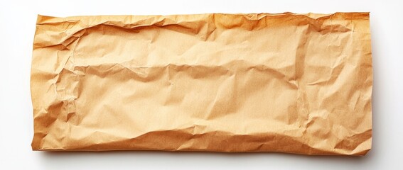 Obraz premium Crumpled Kraft Paper Sheet