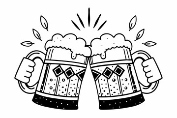 vector illustration of a beer mug
