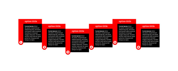Very simply infographic design with 6 options or steps. Infographics for business concept.