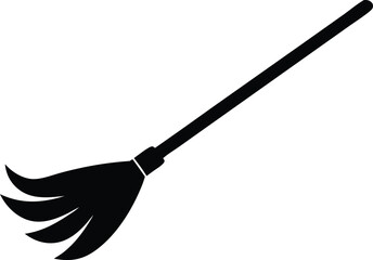 halloween broomstick vector icon