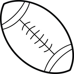 american football isolated on white