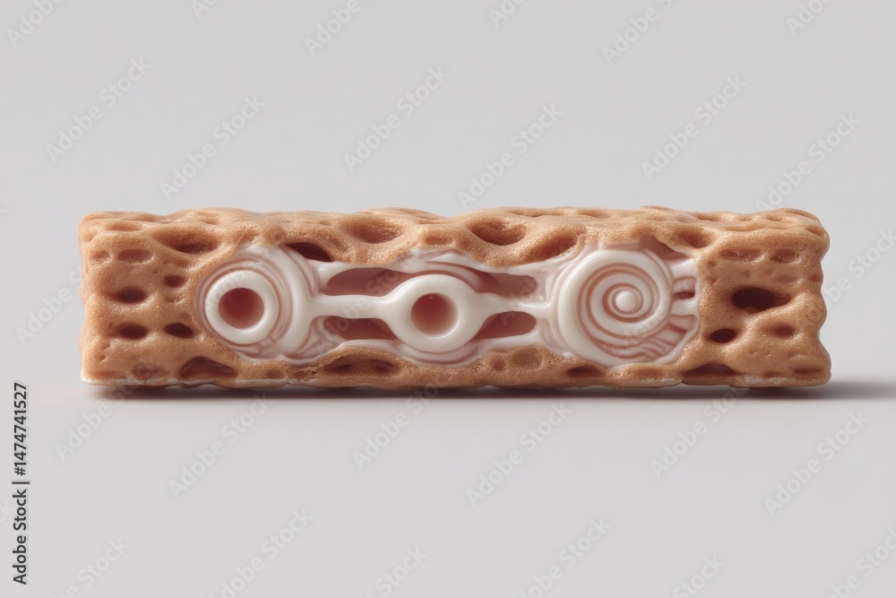Aufkleber Artistic creation of a detailed resin mold with a unique texture and pattern, showcasing craftsmanship and design innovation