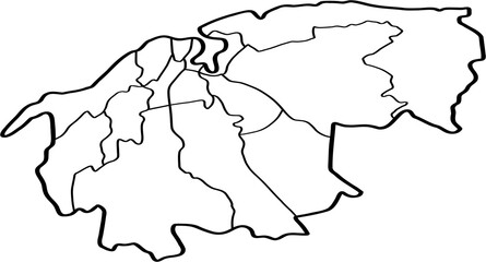Fototapeta premium freehand drawing of Havana city map.