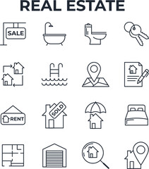 Real Estate icons set design