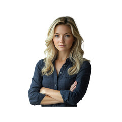 Confident Young Woman with Arms Crossed, Portrait