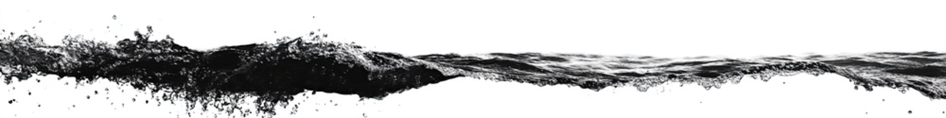 Abstract Black Ink Wash