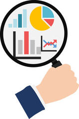 データを分析するイラスト