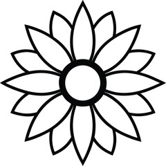 vector illustration of a sunflower