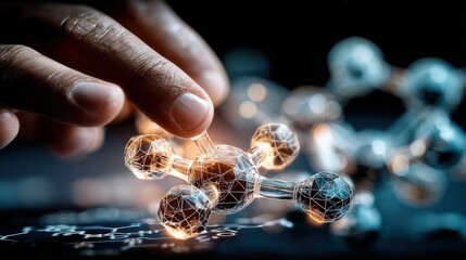 Hand Interacting with Molecular Structure