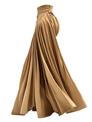Elegant pleated long skirt in flowing fabric with stylish detailing and movement