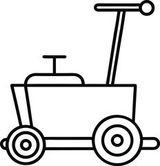 vector illustration of a tiller