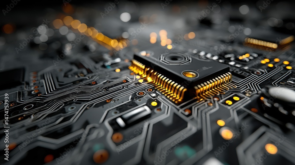 Aufkleber vector design circuit board illustration abstract modern futuristic engineering science technology background hi tech digital connect communication high technology concept