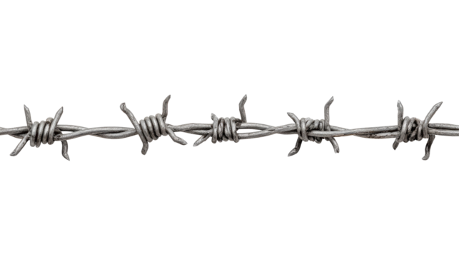 Parallel Barbed Wire Lines Transparent Background


