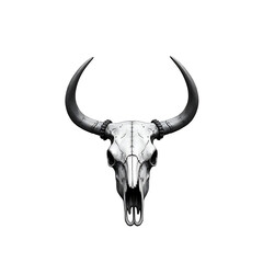 Fototapeta premium bull skull with lasso and banner. 