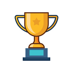 A vector illustration of Sports Trophy on white background