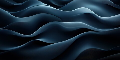Obraz premium Mesmerizing abstract waves in deep blue tones create a serene and calming atmosphere