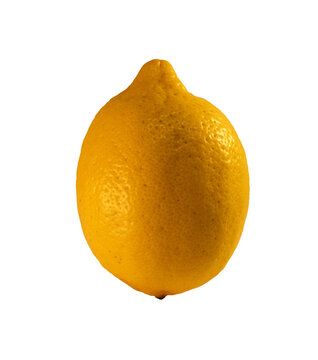 Whole Lemon Isolated on Transparent Background