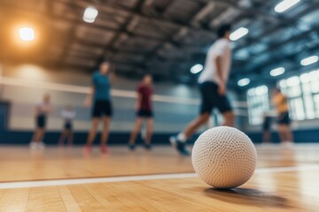 Indoor sport game in progress