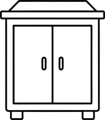 vector illustration of a wall mounted