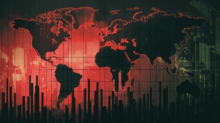 Global Crisis: A World Map Depicting Economic Instability