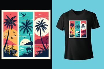 Vector summer t shirt design