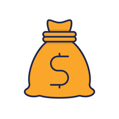 Money Bag Vector icon