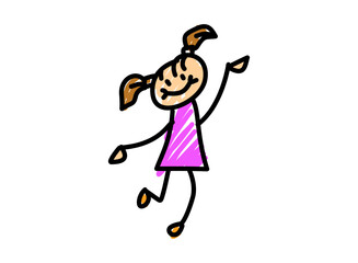 set of an Crayon Doodle Kids Girl