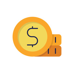 Coins Vector icon