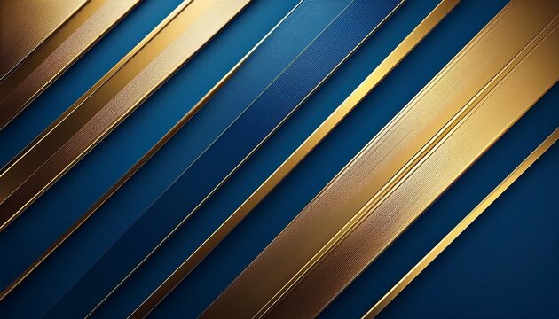 abstract blue background with gold diagonal stripes elegant design for sophisticated branding minimalist wallpaper with geometric precision and copy space