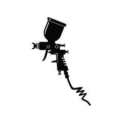 paint spray gun icon design template in flat style