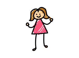 set of an Crayon Doodle Kids Girl