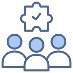 Obraz premium Group Activities Blue Icon