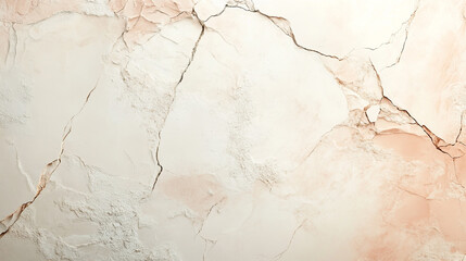 Naklejka premium Abstract background with a cracked wall texture, light peach and white colors, with space for text or design.