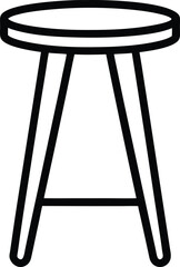 wooden stool vector illustration
